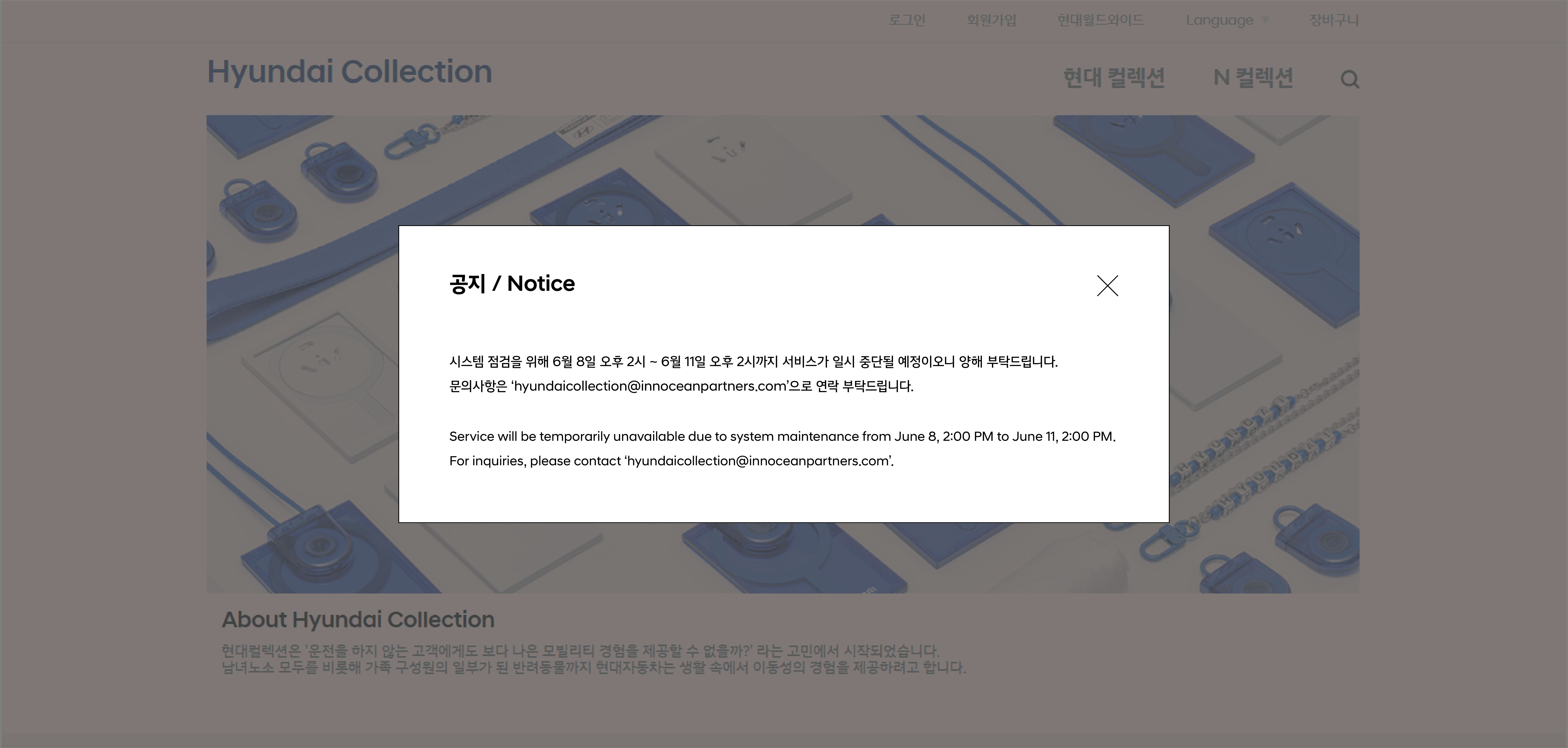 시스템 점검 안내 공지 / Notice